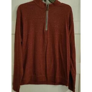 Johnnie-O Sully 1/4 Zip Pullover Men's Size L Currant Heathered Performance